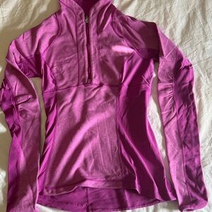 Lululemon fuchsia pink reversible half zip athletic pull over